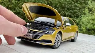 Unboxing 1/18 VW Volkswagen Arteon “Kurkuma Yellow Metallic” | Scale Diecast Model Car Review