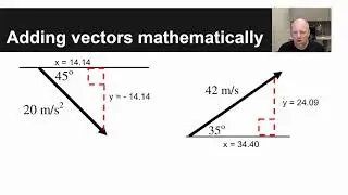 Adding vectors graphically and mathematically