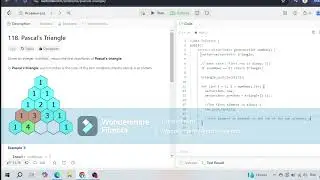 Leetcode.118. Pascal's Triangle problem  Interview #easyproblem  #leetcode118 #whitecoding #dsa #esy