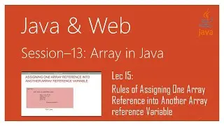 Array in Java | #15 | Rules of Assigning One Array Reference into Another Array reference Variable