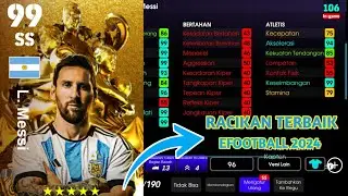 Racik L. Messi Terbaru Max Level Rating Efootball 2024