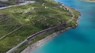 Glacier Express in Swiss Alps
