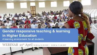 WEBINAR: Gender Responsive Pedagogy in Higher Education