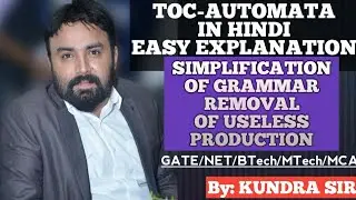 Simplification of Grammar (Removal of Useless Productions)