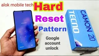 Tecno comon 20 Hard reset tecno(ck6)    Techno comon 20 Frp bypass Android 13 ck6 