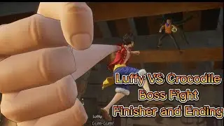 Luffy Finisher Versus Crocodile -One Piece Odyssey Ending Cutscenes - Alabasta Chapter 2 #gaming