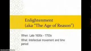The Age of Reason & The Enlightenment