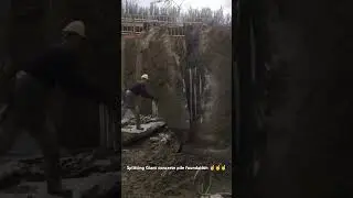 Splitting Giant concrete head pile foundation construction work 🚧🚧🚧