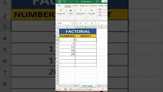 Factorial In Excel 