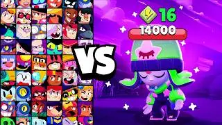 JELLYFISH SANDY vs ALL BRAWLERS! With 16 POWER-UPs! | Brawl Stars