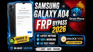 Samsung Galaxy A04 (SM-A045F) FRP Bypass Android 14 | Latest Method | No Test Point | UnlockTool