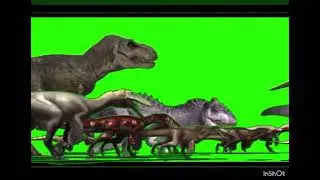 Dinosaur Stampede From Meteor Green Screen (Remake Again with InShot)
