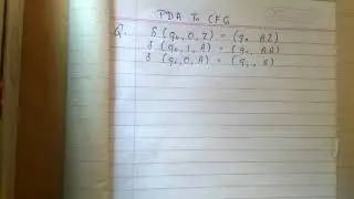 PDA to CFG conversion
