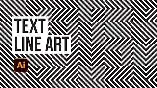 Text With Lines Art | Adobe Illustrator