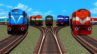 Five Trains Dangerous Crossing On Risky Bumpy Diamond Railways🚦Most Dangerous Railway Crossings⚠️