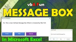 Finaly Ready Vba fun Message Box for Excel And  Userform | Excel Vba | Vba