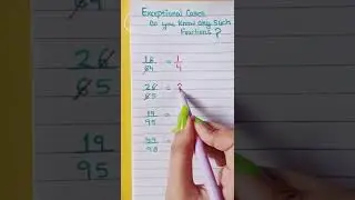 Exceptional cases | Do you know any such fractions #shorts #ytshort