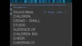 Sound Ideas CHILDREN CROWD SMALL STUDIO AUDIENCE OF CHILDREN BIG CHEER CHEERING 01 Page Free To Use