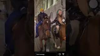 Субо и Полина катаются на лошадях! #shorts