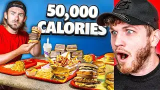 REACTING TO *INSANE* 50,000 CALORIE FOOD CHALLENGE!!