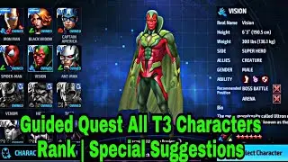 Guided Quest All T3 Characters Rank - Marvel Future Fight