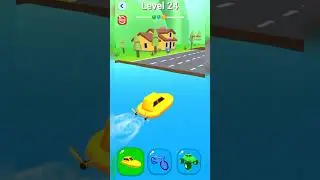 Shape Shifting Game Level 24 | Lets Transform #shorts #games