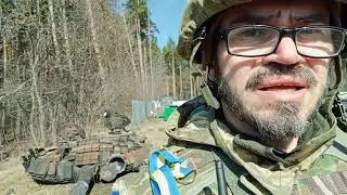 ❗Російський танк під Стоянкою підірваний місцевим ТрО.