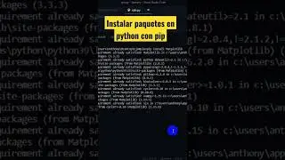instalar paquetes en python con pip