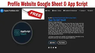 how Make an Profile Website Google Sheet & Web App Script  | 