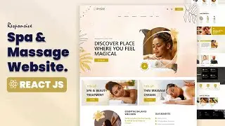 Responsive Spa & Massage Website | ReactJS Tutorial Project + Source code.