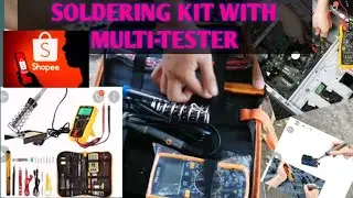 Soldering kit with Multi-Tester Unboxing