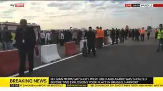 اخلاء مطار بروكسل من المسافرين بعد التفجيرات