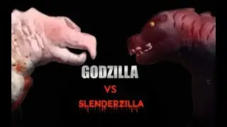 Godzilla vs Slenderzilla claymation (100 subs special)
