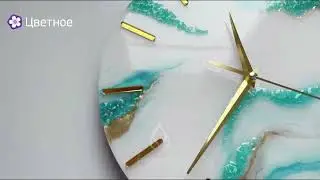 Набор для рисования эпоксидной смолой Часы - Бирюза, Epoxy Master, EB-06