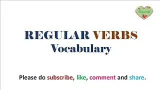 REGULAR VERBS