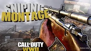 Call Of Duty WWII SNIPING MONTAGE BEST CLIPS!!!!!