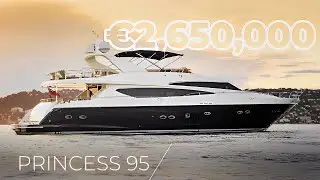 Inside a 30m yacht FOR SALE Princess 95