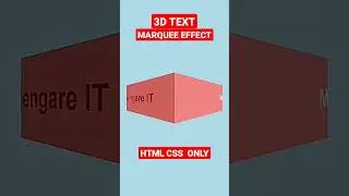 3D Text Marquee Effect HTML CSS ONLY 