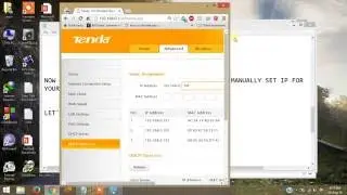 assign ip address manually to any device ( tenda router )