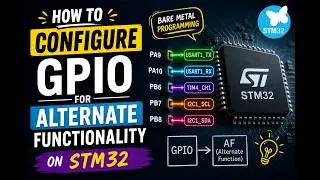 Unlock STM32 Peripherals! GPIO Alternate Function Made Simple (Bare Metal) No HAL library