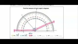 Geometry Notes 1.4.2C Measuring Angles
