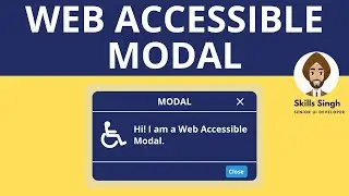 How To Make a Modal in HTML Web Accessible(with ARIA & Javascript)? | Digital Accessibility Tutorial