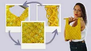 Bolsa em macramê passo a passo, tutorial completo.