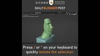 How to Isolate the Selected Objects in Blender