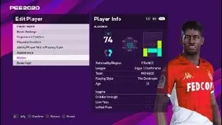 Axel Disasi face e football pes 2020 Monaco