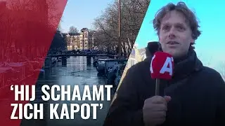 Man negeert vaarverbod en breekt ijs