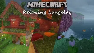 Minecraft Relaxing Longplay - Rainy Jungle Bungalow - 1.19.3