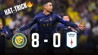 Al Nassr vs Abha 8 - 0 Highlights & All Goals | Ronaldo Hattrick