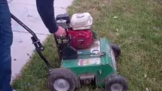 HOW TO USE A POWER RAKE or Dethatch a lawn