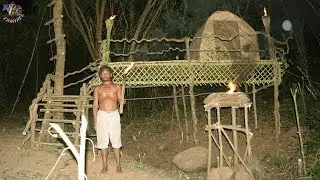 Primitive Technology | The Most Beautiful Bushman House | How to Build Bushman house